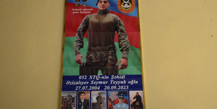 İmişlidə şəhid Əzizalıyev Seymur Teyyub oğlunun üçüncü ildönümü qeyd olunub